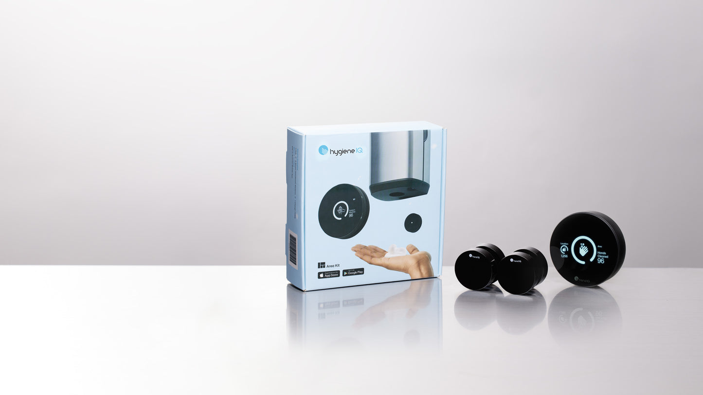 Hand IQ Area Kit - 4 Smart Handwash Sensors, 1 Hub and charger